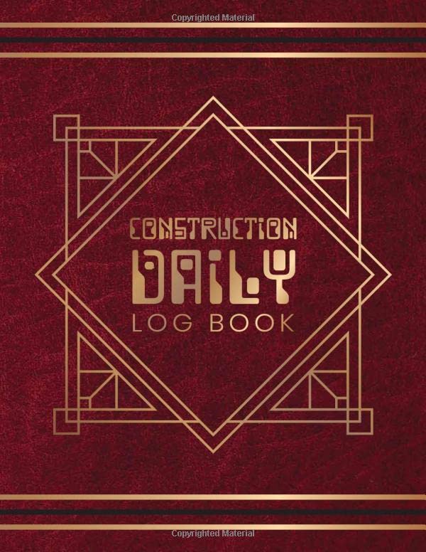 Construction Daily Log Book Construction Journal Notebook