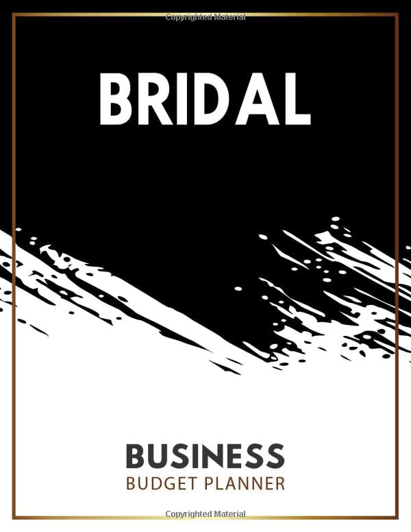 BRIDAL Business budget planner Small Business Expense & Inventory