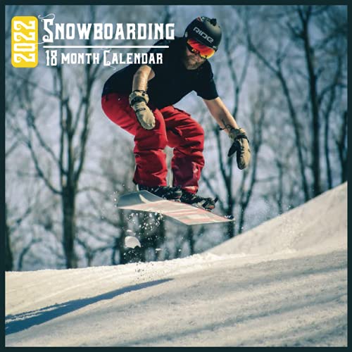 Snowboarding Calendar 2022 18 Month Calendar Snowboarding, Square