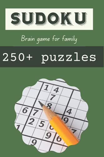 SUDOKU Brain Game For Family 250 Puzzles Easy To Hard Puzzles For 