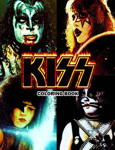 Kiss Coloring Book: Interesting coloring book suitable for all ages, helping to reduce stress ...