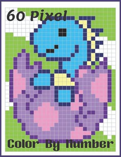 60 Pixel Color By Number: Beautiful Pixel Puzzle Quest Stress Relieving ...