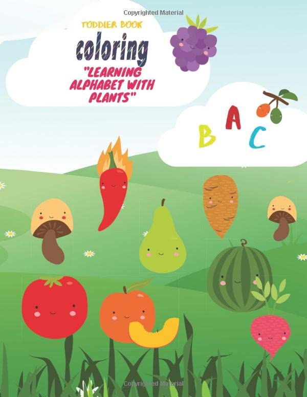 Toddler coloring book "Learning alphabet with plants": Kids fantastic
