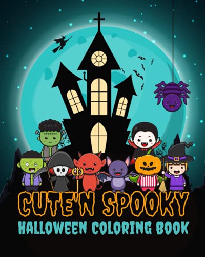 Cute’n Spooky Halloween Coloring Book: Spooky Halloween coloring book