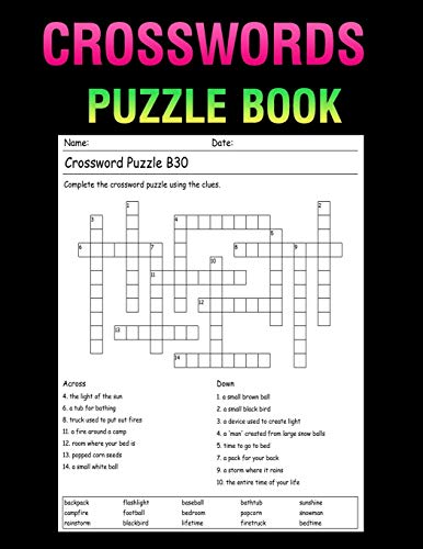 Crosswords Puzzle Book 100 Crosswords Worksheets Activity Book By 