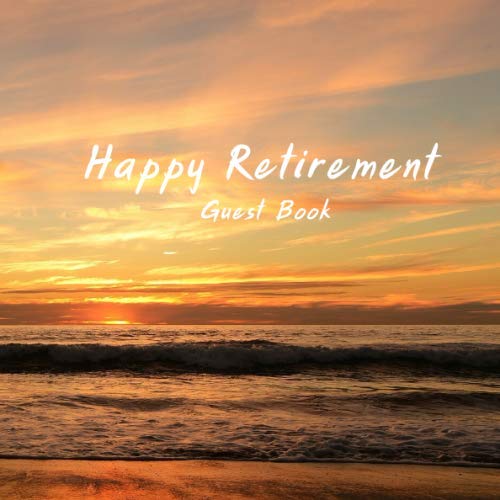 Happy Retirement Guest Book Guestbook for retirement, message book