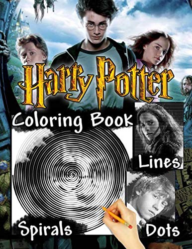 Harry Potter Dots Lines Spirals Coloring Book: Harry Potter ...