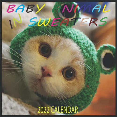 Baby Animals in Sweaters Calendar 2022: Cutest Animals Monthly Calendar