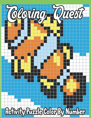 Color Quest Activity Puzzle Color By Number: Puzzle Quest Stress ...