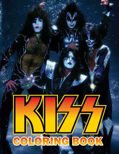 Kiss Coloring Book: Interesting coloring book suitable for all ages, helping to reduce stress ...