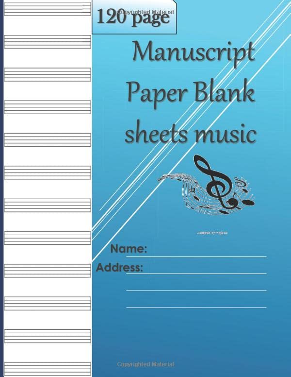 Manuscript Paper Blank sheets music manuscript paper blank sheets for