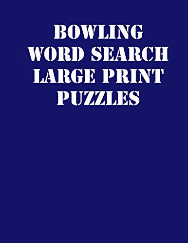 Bowling Word Search Large print puzzles: large print puzzle book.8,5x11