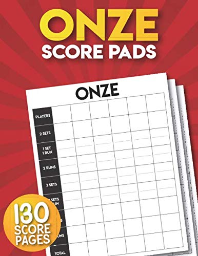 Onze Score Pads: 130 Large Score Sheets for Scorekeeping | Onze Card ...