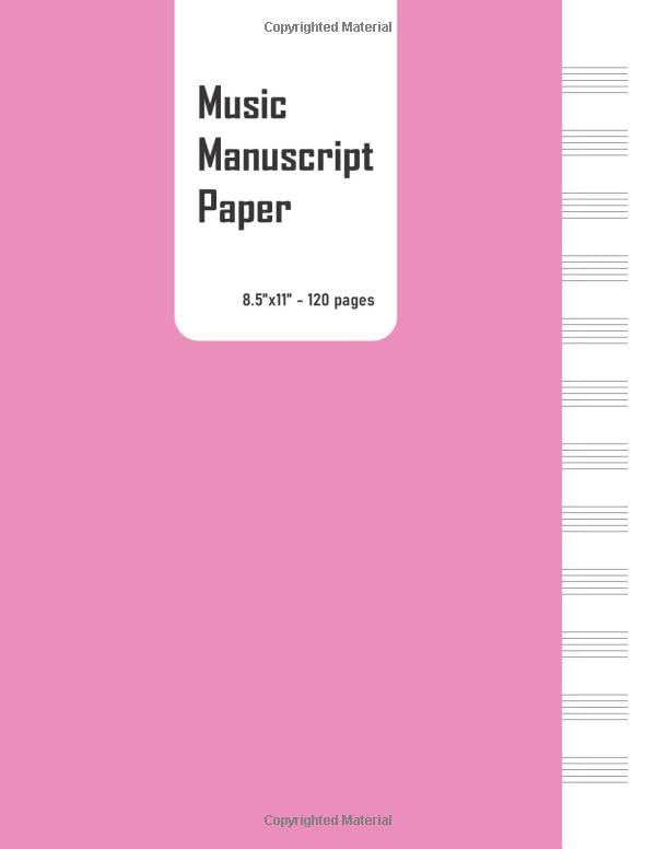 Blank Sheet Music Notebook 8.5 x 11 inches Music Manuscript Paper