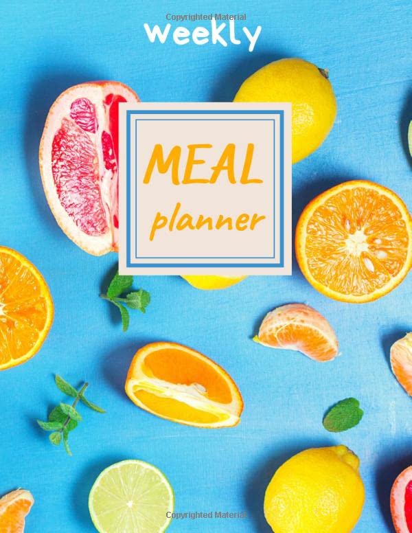 Weekly Meal Planner Fruit Cover Simple Meal Planner With Grocery List To Plan And Organize Your