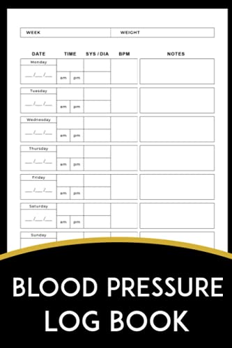 Blood Pressure Log Book: Simple Personal Health Journal Diary For Daily ...
