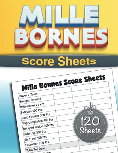 Mille Bornes Score Sheets: 120 Score Keeping for The French Auto Race ...