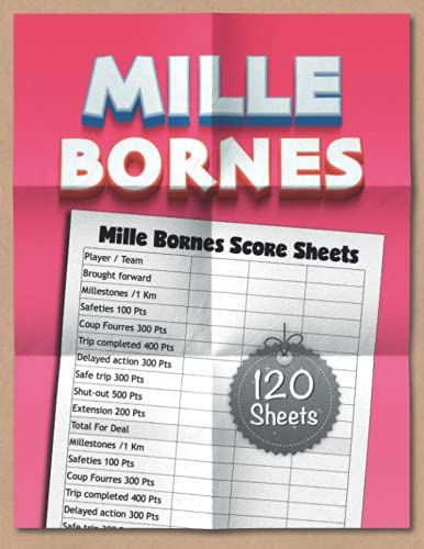 Mille Bornes Score Sheets: 120 Score Keeping for The French Auto Race ...