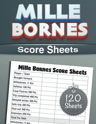 Mille Bornes Score Sheets: 120 Score Keeping for The French Auto Race ...