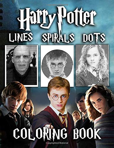 Harry Potter Dots Lines Spirals Coloring Book: Harry Potter ...