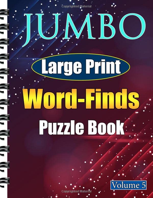 Jumbo Large Print Word-Finds Puzzle Book Volume 5: Extreme Word Search ...