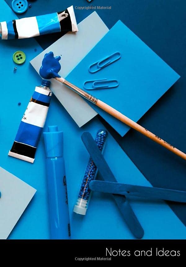 Notes and Ideas Blue Craft Design Artistic Notebook Sketchbook