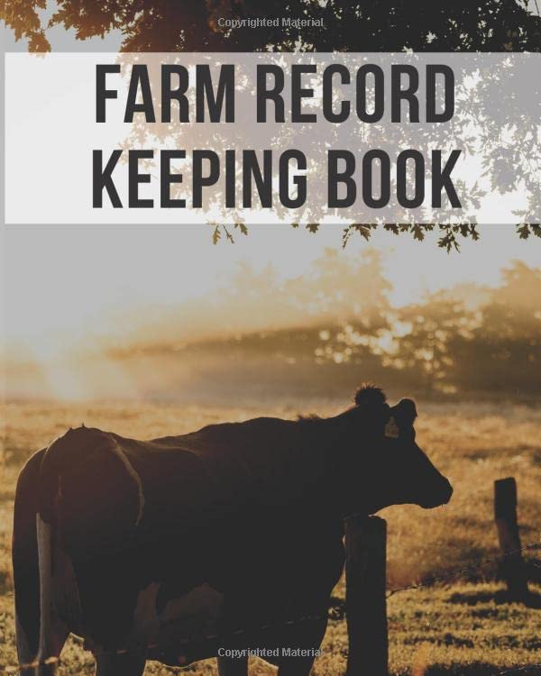Farm Record keeping Book Bookkeeping Log, Livestock and and