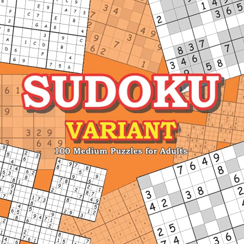 Sudoku Variant Puzzles for Adults 100 Mixed Sudoku including Sudoku X