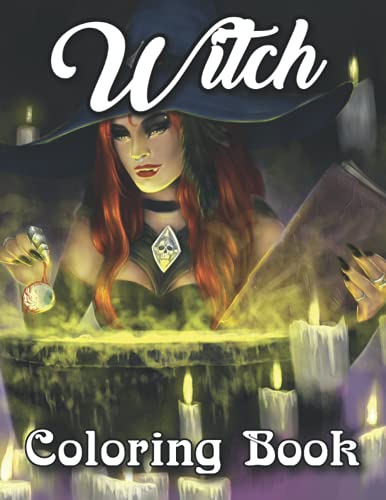 Witch Coloring Book: Adults Coloring Books Witch Life, Magical ...