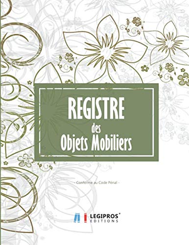 Registre Des Objets Mobiliers - Conforme Code Pénal | Pour Antiquaires, Brocanteurs, Garagistes | 103 Pages Cuir Noir