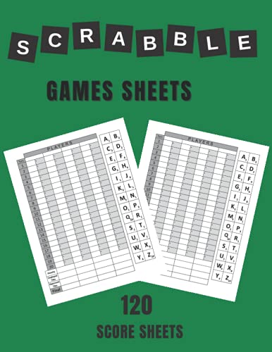 Scrabble Score Pads: 120 Scorekeeping Sheets Large Print, Scrabble Game ...