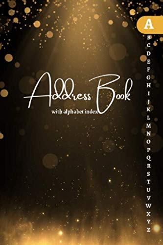 Address book with alphabet index: address book with tabs 4" x 6",, A-Z ...