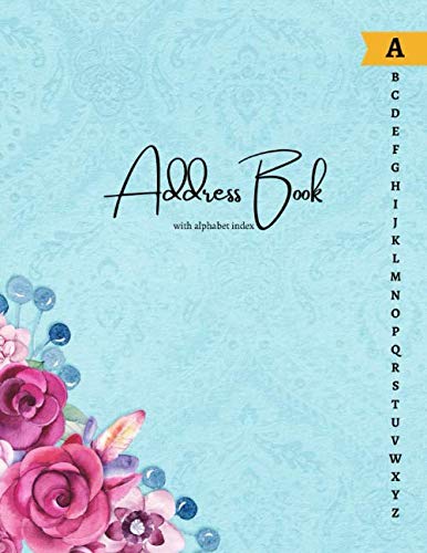Address book with alphabet index: address book with tabs large print 8. ...