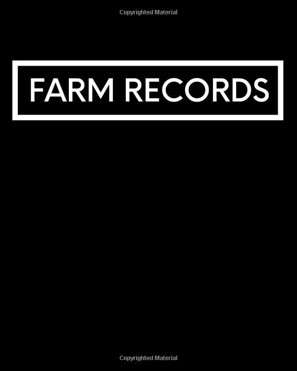 Farm Record Book Expense Record, Equipment Repair, Livestock Record and Inventory Farm Journal