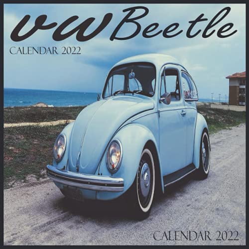 VW Beetle Calendar 2022 8.5x 8.5 Inch Monthly Square Calendar, German