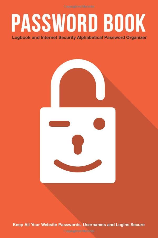 Password Book Logbook and Security Alphabetical Password