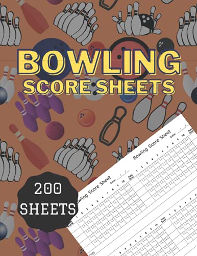 Bowling Score Notebook: Bowling Score Sheets Book - Bowling Score ...