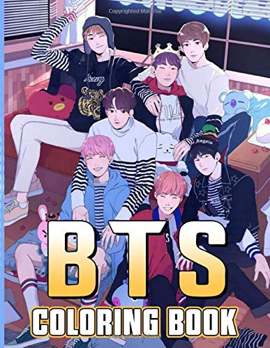Bts Coloring Book: Coloring Books For Adults, Teenagers by Casey ...