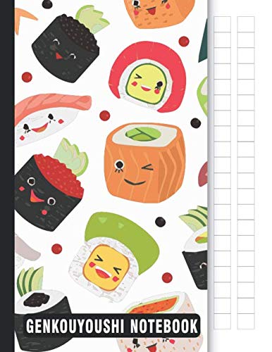 Genkouyoushi Notebook: Kawaii Sushi Japanese Composition Notebook for ...