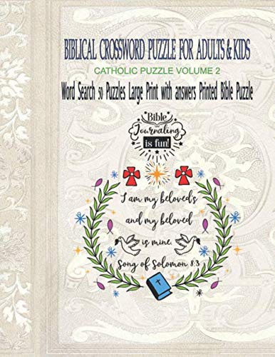 Biblical Crossword Puzzle For Adults and kids: Catholic Puzzle Volume 2 ...