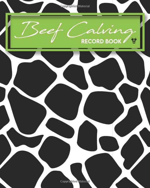 Beef Calving Record Book Cattle Record Book & Farm record Keeping