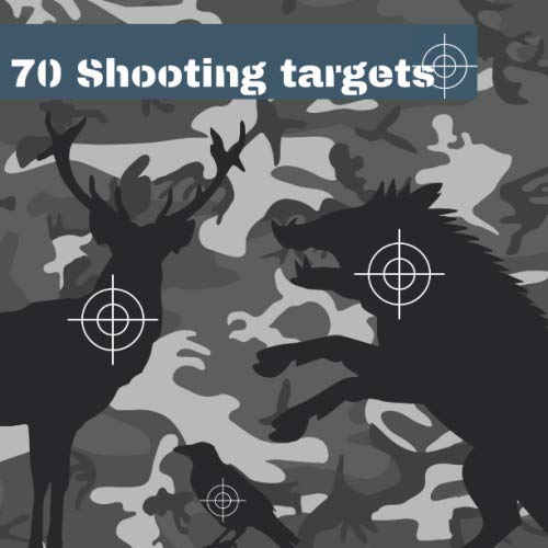 70 Shooting Targets Animal Targets 8.5" x 8.5" Silhouette black
