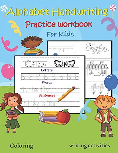 Alphabet Handwriting Practice Workbook for Kids: Abc letter tracing ...