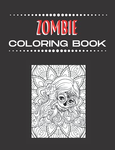 Zombie Coloring Book: Zombie Mandala Coloring Pages Ideal For Halloween ...