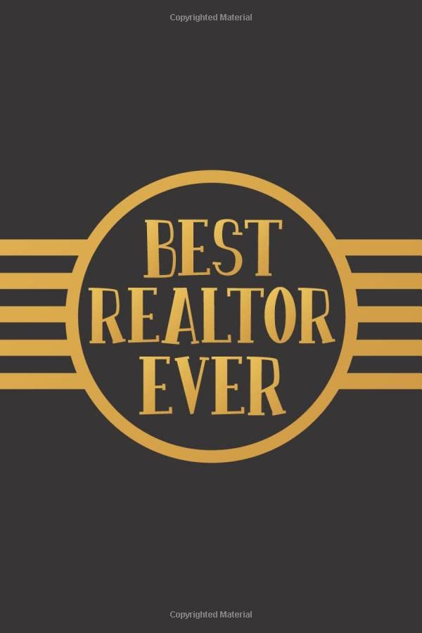 Best Realtor Ever Black & Gold Realtor Journal, Realtor Notebook Gift