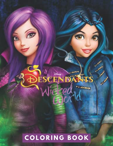 Descendants Wicked World Coloring Book: JUMBO Coloring Book For Kids ...