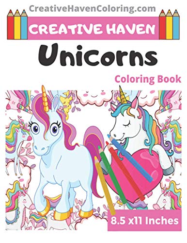 Creative Haven Unicorns Coloring Book: 8.5x11 Inches - - PREMIUM ...