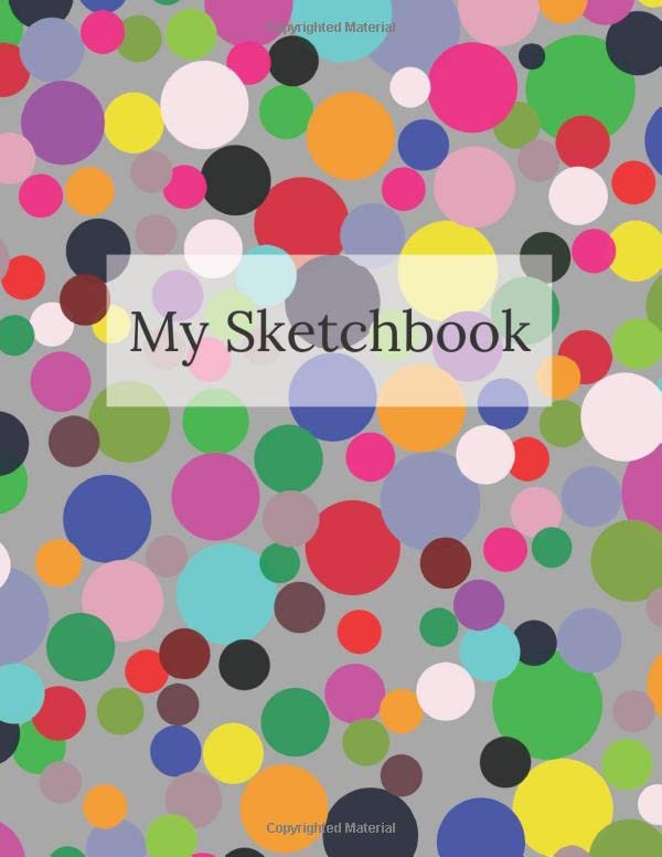 My Sketchbook Colorful Dots Cover Large Sketchpad for Drawing