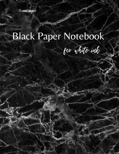 Black Paper Notebook: For White Ink: Creativity Hand Lettering Journal