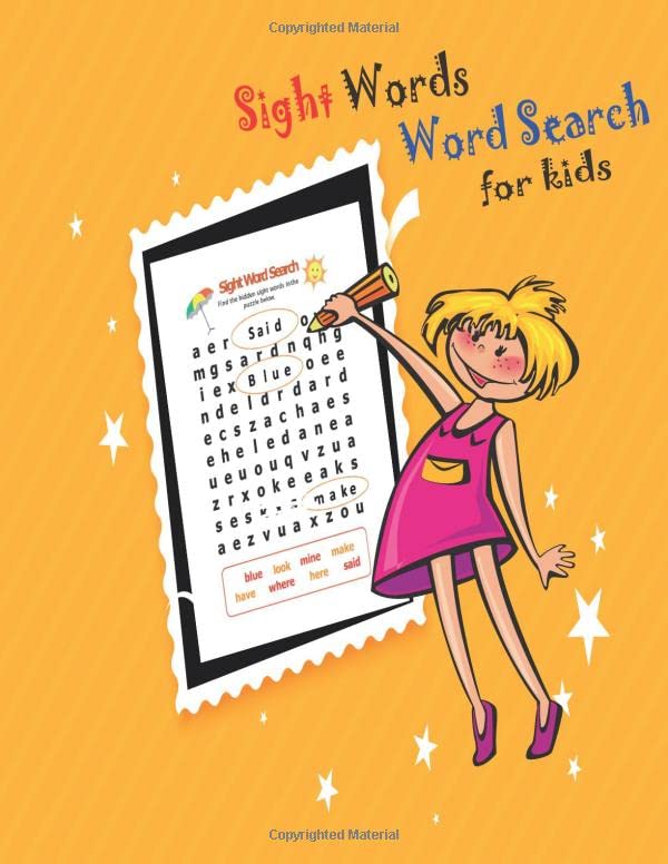sight words word search book for kids: Word Search Puzzles for Kids by ...
